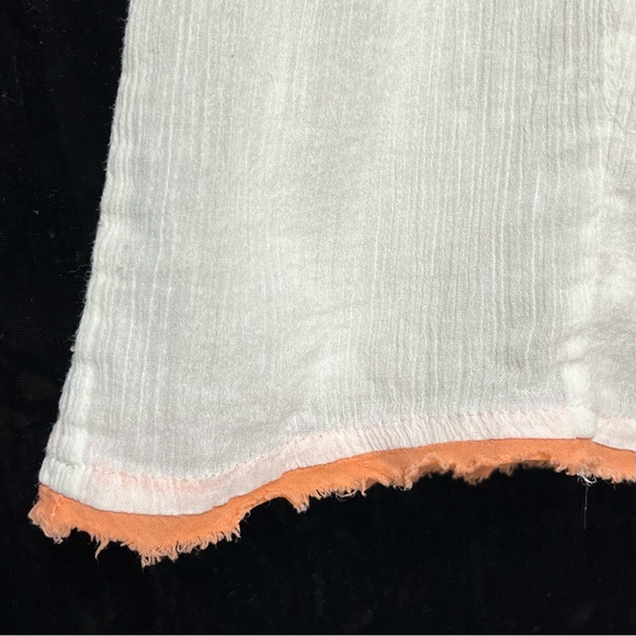 Free People Embroidered Mini Slip Dress Gauze White Crochet Beach Party XS Boho - Picture 6 of 14